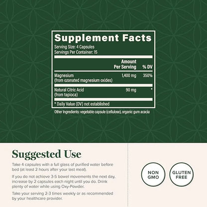 Global Healing Oxy-Powder Colon Cleanse, Constipation Relief for Women & Men, Magnesium Oxide Colon Cleanser & Detox for W...