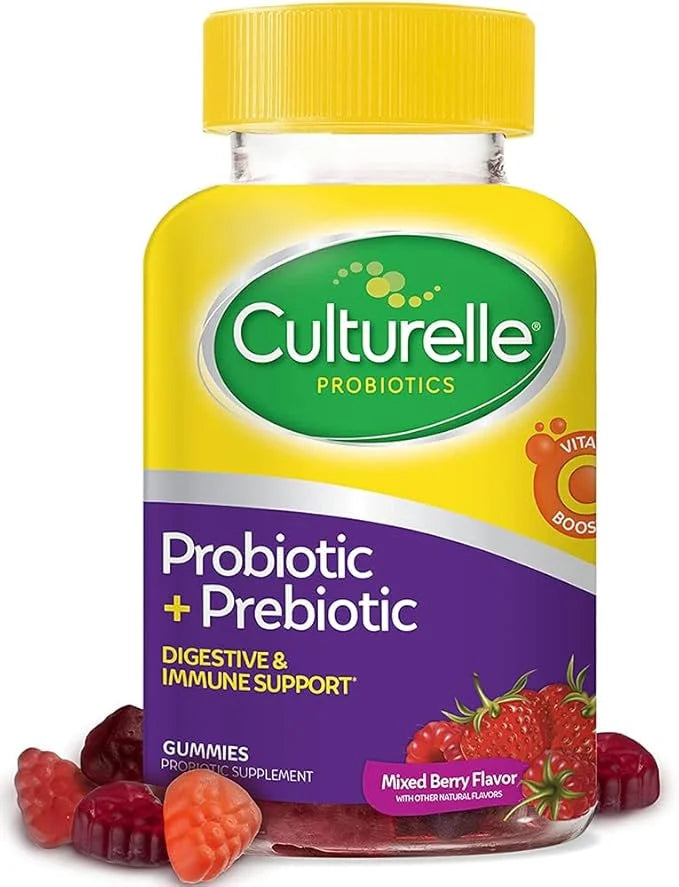 Culturelle Daily Probiotic Gummies for Women & Men, Berry Flavor, 52 Count, Naturally-Sourced Daily Probiotic + Prebiotic ...