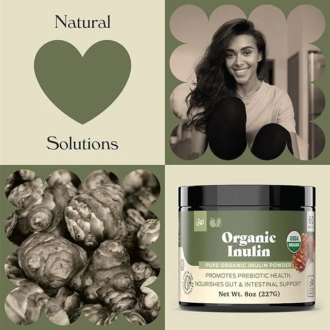 Pure Organic Inulin Powder Fiber Supplement 8oz Digestion