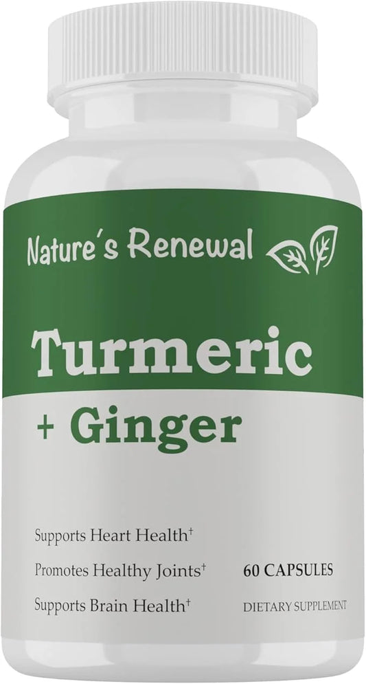 Nature's Renewal Turmeric + Ginger 95% Standardized 60 Capsules