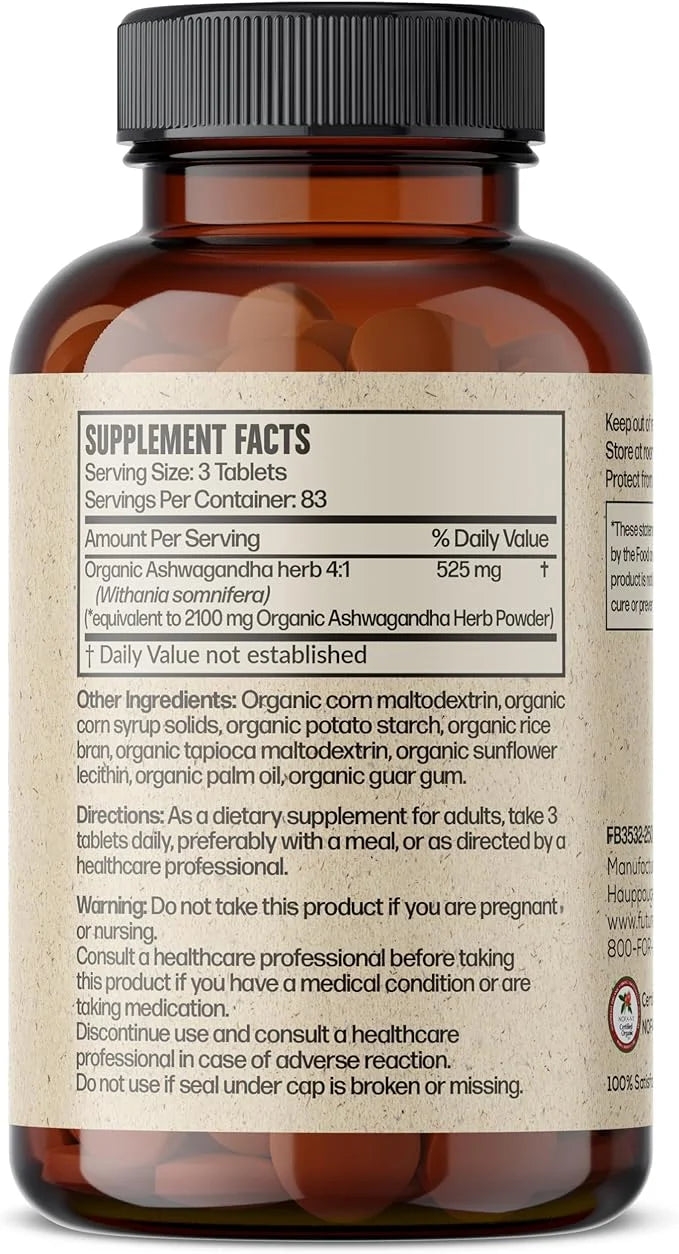 Futurebiotics Certified Organic Ashwagandha Stress Mood 250 Organic