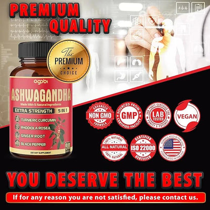 90 Capsules - Ashwagandha Supplement Capsules