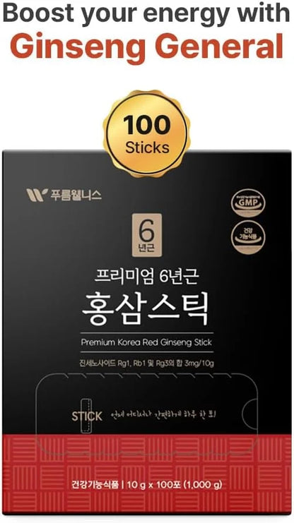 Korean Red Ginseng Sticks –Premium Red 3mg] 100p) 100p)