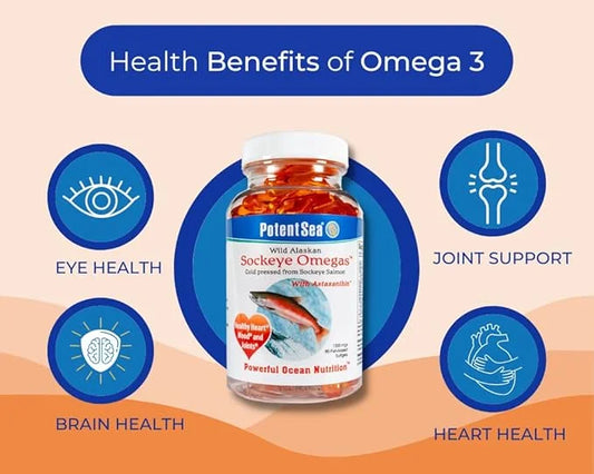 Wild Alaskan Sockeye Omegas Salmon Fish Omega-3 EPA 90 Softgel