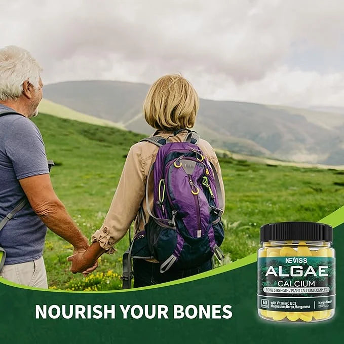 (2 Pack) Algae Calcium Gummies 600mg D3, C,