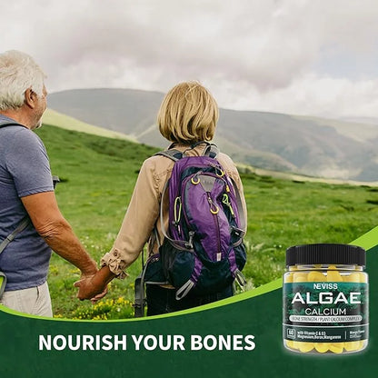 (2 Pack) Algae Calcium Gummies 600mg D3, C,