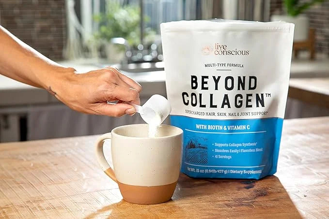 Live Conscious Beyond Collagen Multi Collagen Powder 15oz (2-Pack) (2-Pack)