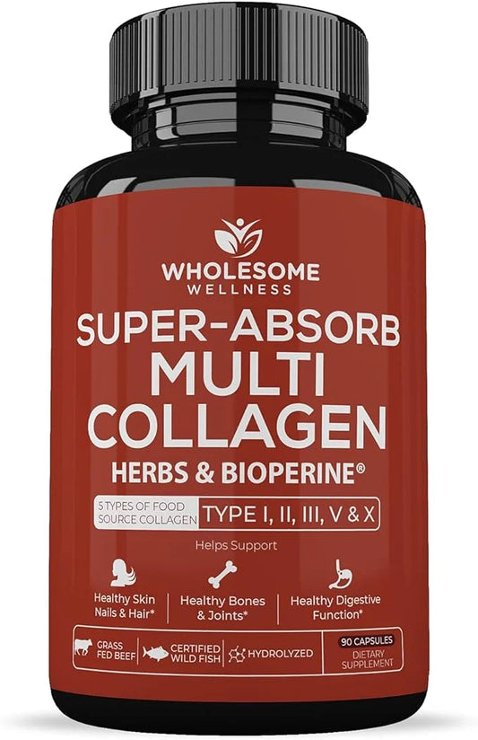Super-Absorb Multi Collagen Pills (Type I (90 Capsules)
