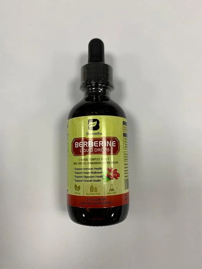 Berberine Supplement with Ceylon Cinnamon - Berberine Liquid Drops with Turmeric Curcumin, Ceylon Cinnamon, Bitter Melon, ...