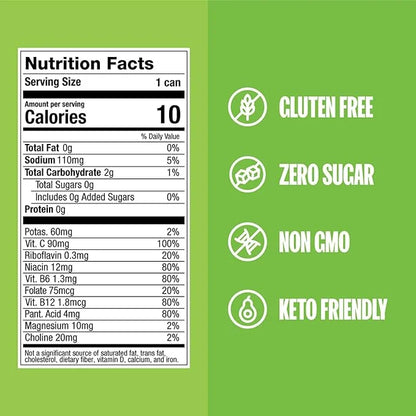 ZOA Zero Sugar Energy Drinks, Green Apple - Sugar Free with Electrolytes, Healthy Vitamin C, Amino Acids, Essential B-Vita...