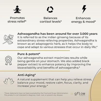 Ashwagandha Supplements - ashwagandha Powder Capsules 6000mg with