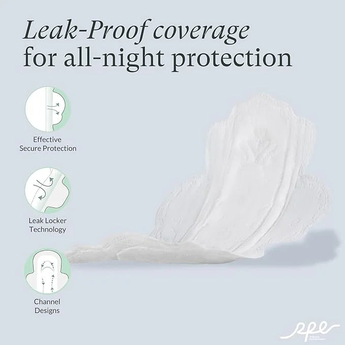 100% Large Organic Pads for Women, 4, 48ct) 48ct)