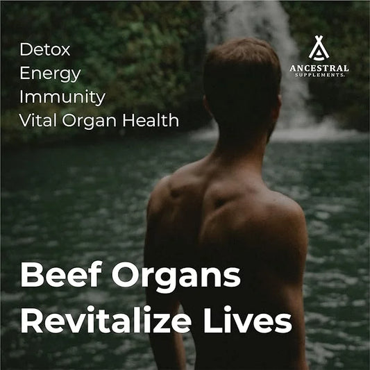 Ancestral Supplements Grass Fed Beef Organ 180 Capsules