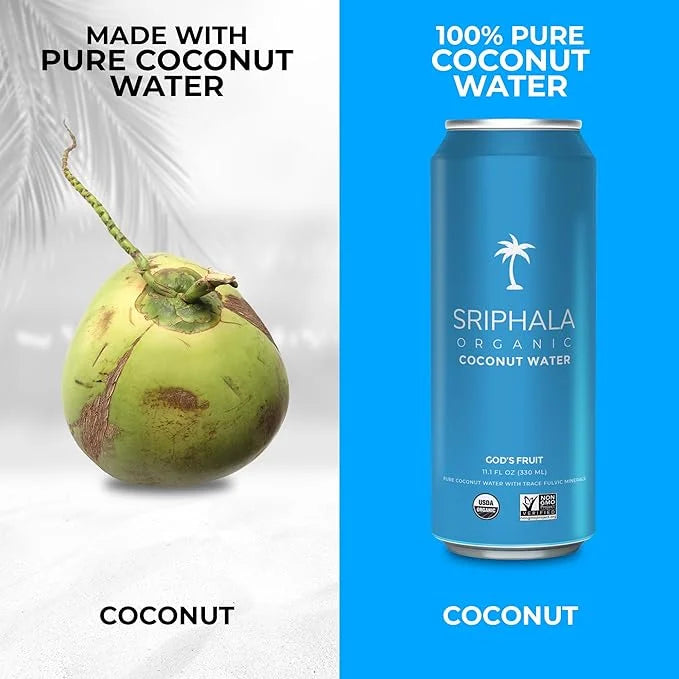 Sriphala Mineral Rich Nutritious Coconut Water Organic – with Fulvic Acid + Electrolyte Water – Non-GMO, Keto, Gluten-Free...
