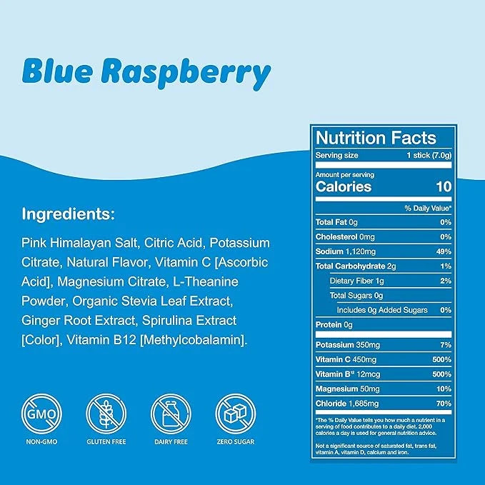 Waterboy Weekend Recovery | 3,200mg Electrolyte Powder Packets | Ginger + L-Theanine + Vitamins | No Sugar, All Natural, G...