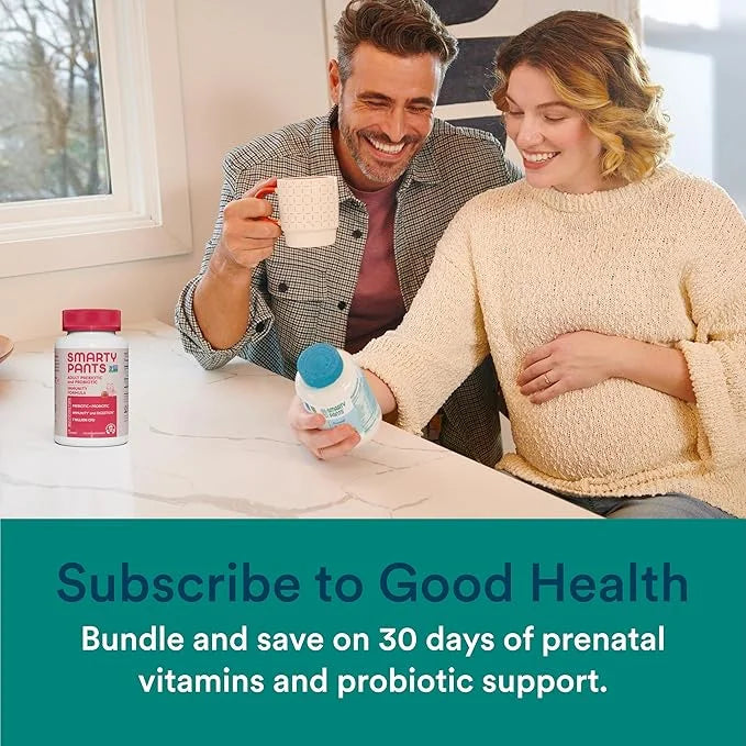 SmartyPants Prenatal Multivitamins and Probiotic Immunity 3 Fish D3, C, (30 Day
