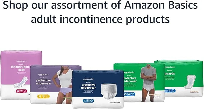 Amazon Basics Women's Incontinence Pads, Bladder 60 Count, (2 Packs 30)