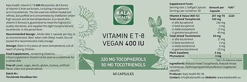 Kala Health Vitamin E 8 Tocopherols 400 IU