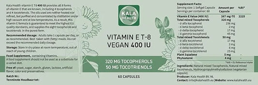 Kala Health Vitamin E 8 Tocopherols 400 IU