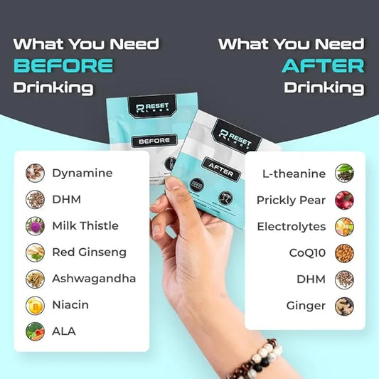 Before & After Drinking Pills - Dhm, Milk Thistle Supplements Extract - After Drinking Capsules with Liver Support - Resto...