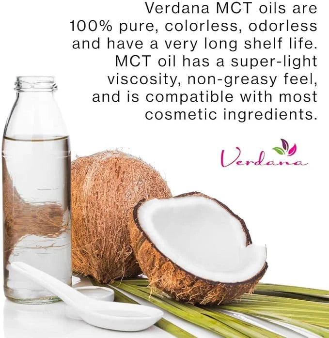 Verdana USDA Certified Organic Coconut MCT Oil – Fractionated Coconut Oil – No Palm Kernel Used – Kosher, Food Grade, Non-...