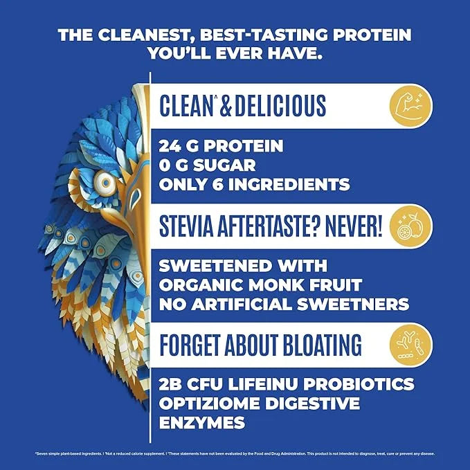 BIRDMAN Falcon Vegan Protein Powder Organic, Stevia & Sugar Free, Plant Based Protein, Low Carb, Dairy Free, Keto, Non Whe...
