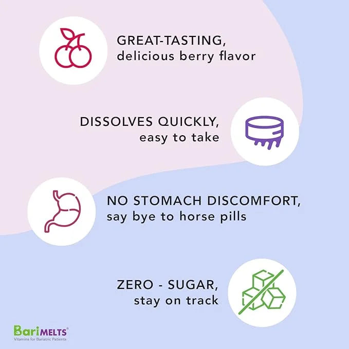 BariMelts Bariatric Multivitamin with Iron 1 Month (60 Fast-Dissolving
