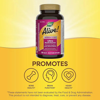Nature’s Way Alive! Women’s 50+ Ultra B12, Gluten-Free, 150 Tablets