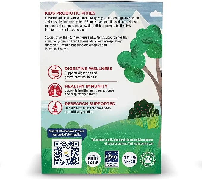 Nordic Naturals Kids Probiotic Pixies, Mixed Berry 30 Packets 3 Billion 30 Servings