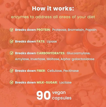 NutraChamps Digestive Enzymes with Probiotics and 90 Vegan