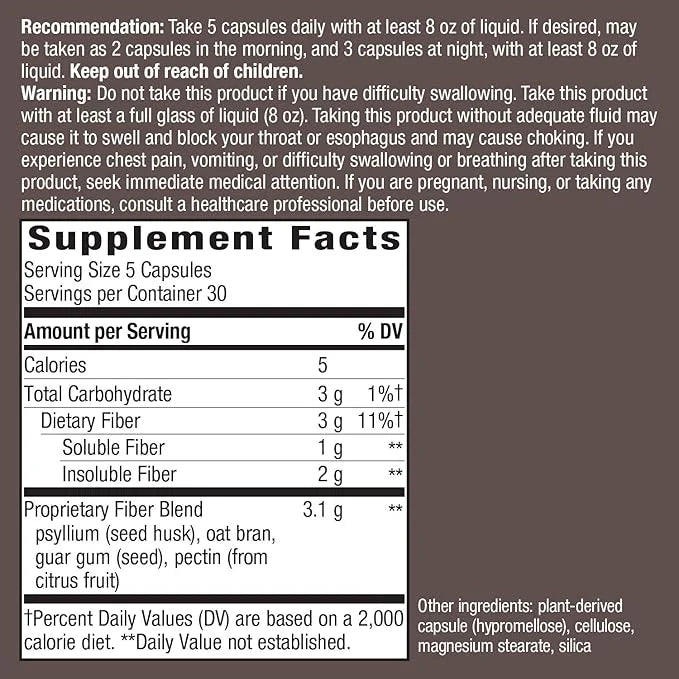 Nature's Way Fiber Fusion Daily Supplement, 150 Vegan