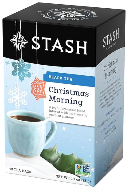 Stash Tea Christmas Morning Black Tea - Caffeinated, Non-GMO Project Verified Premium Tea with No Artificial Ingredients, ...