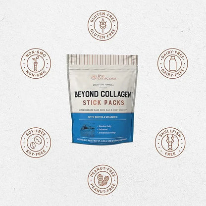 Live Conscious Beyond Collagen Peptides Powder (30 Pack)