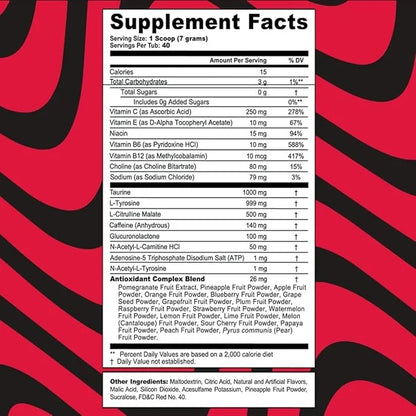 G Fuel PewDiePie Energy Drink Powder, Pre Workout Caffeine Mix for Gaming, Sugar Free Focus Amino, Vitamin + Antioxidants,...