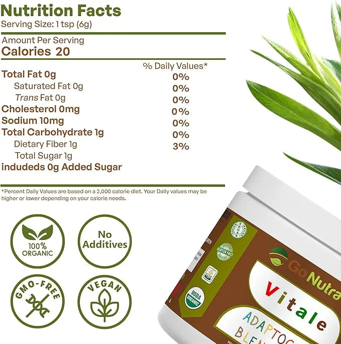 Go Nutra Adaptogen Blend Organic Superfood 8oz
