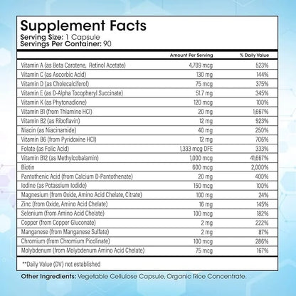 Shiny Leaf Bariatric Multivitamin Iron-Free Capsules (3 Months 90 Caps)