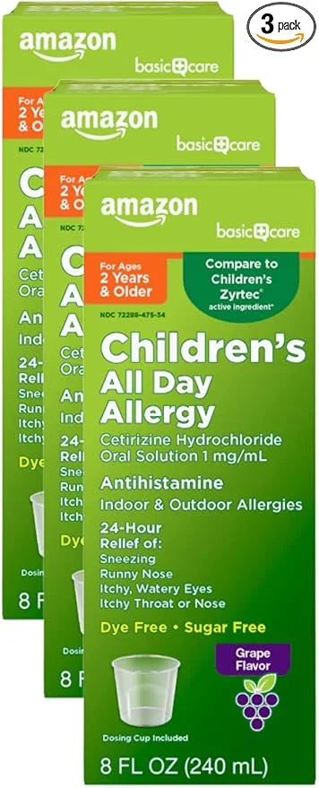 Amazon Basic Care Children’s 24 Hour 1 mg/mL, 8 fl 3)