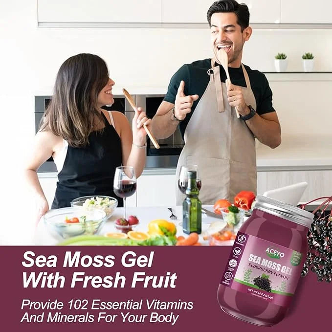 (18 OZ) Irish Elderberry Sea Moss 102 Vitamins