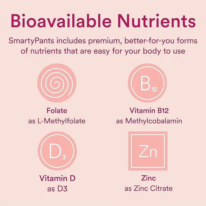 SmartyPants Women's Multivitamin Gummies: Omega 3 CoQ10, Vitamin D3, C, B12, B6, B6, Vitamin 240 Count (40 Day