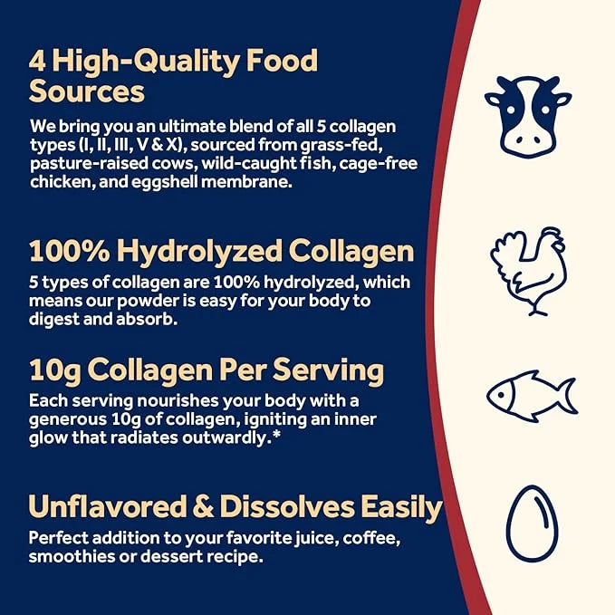 Doctor's Recipes Multi Collagen Protein Powder, 10g, Collagen 16oz