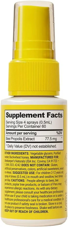 Beekeeper's Naturals Kids Propolis Throat Spray 95% Bee 1.06 oz 2)