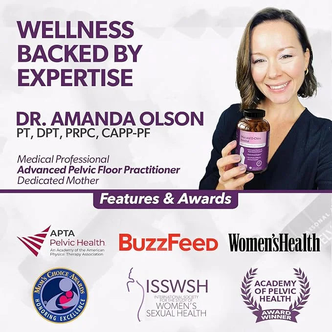 Intimate Rose Myo-Inositol & D-Chiro Inositol Blend - 40:1 Blend Ratio - Women's Daily Wellness Support - Vitamin D & Ashw...