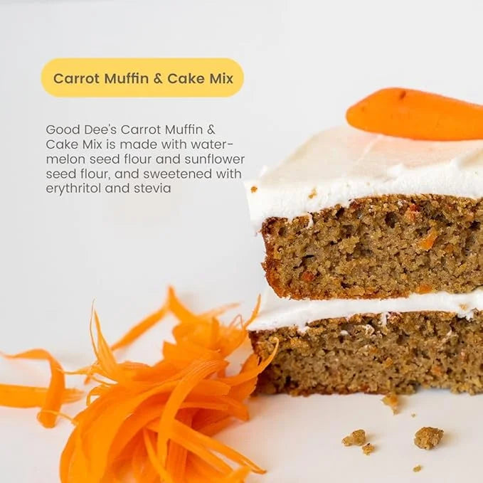 Good Dees Low Carb Baking Mix, Carrot Muffin & Cake Mix, Keto Baking Mix, No Sugar Added, Gluten Free, Dairy-Free, Diabeti...