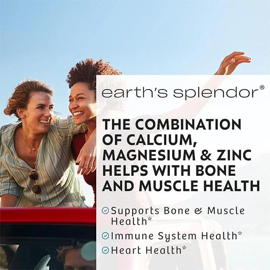Earth's Splendor 1000 mg Calcium, 400 15 mg 100 Tablets 1 +