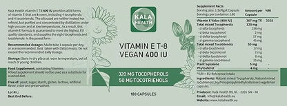 Kala Health Vitamin E 8 Tocopherols 400 IU