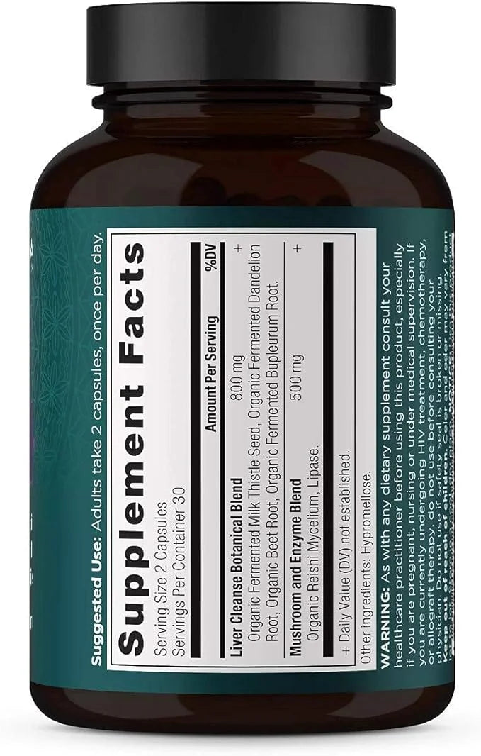 Liver Detox Supplement by Ancient Nutrition, 1300mg, Gluten 60 Count