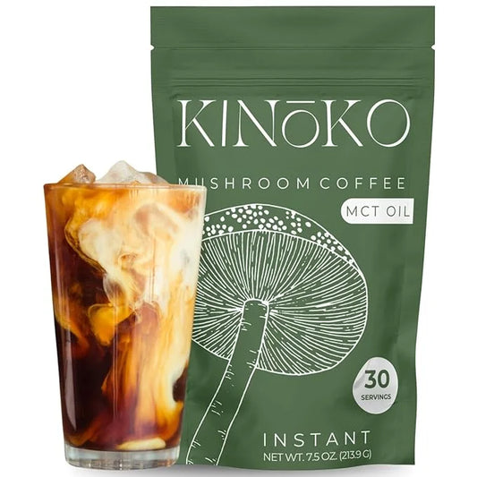Mushroom Coffee with MCT Oil Blend of 7 Adaptogenic Mushrooms Enhanced Focus, Energy – Instant Creamy Coffee Mix Premium Q...
