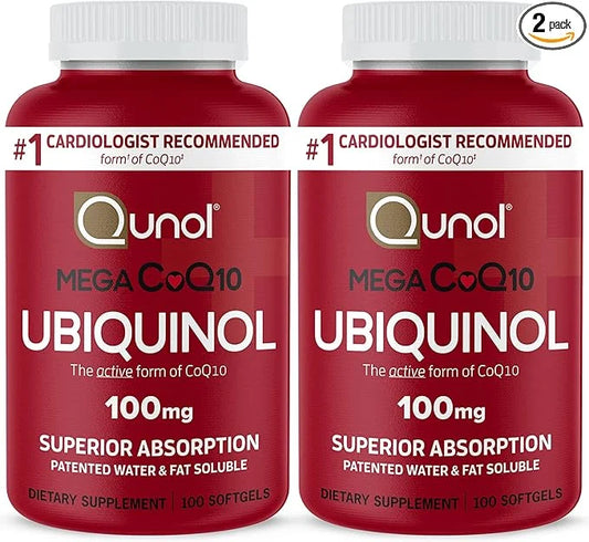 Qunol Mega Ubiquinol CoQ10 100mg Softgels- Q10 for 100 Count 2)