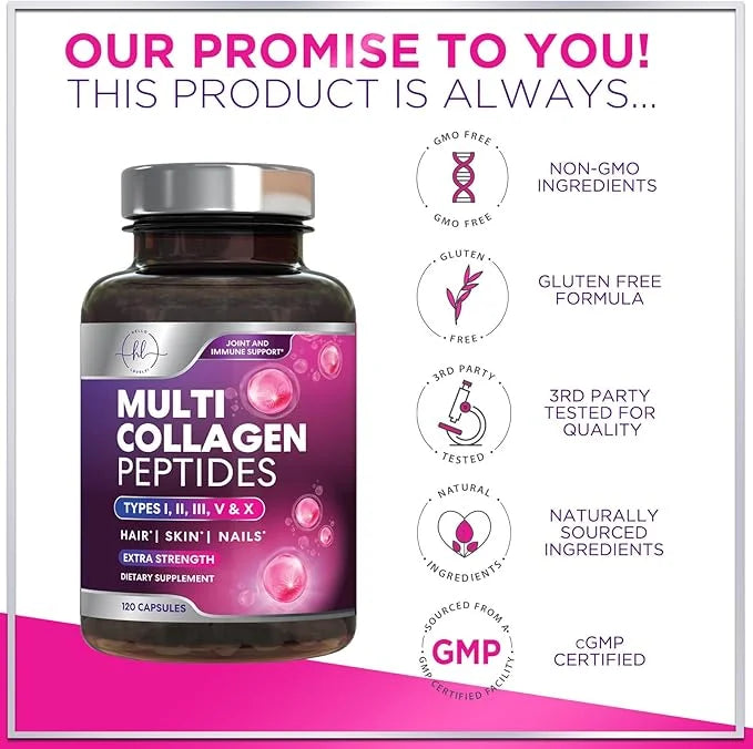 Collagen Peptides for Women & Men, 120 Capsules