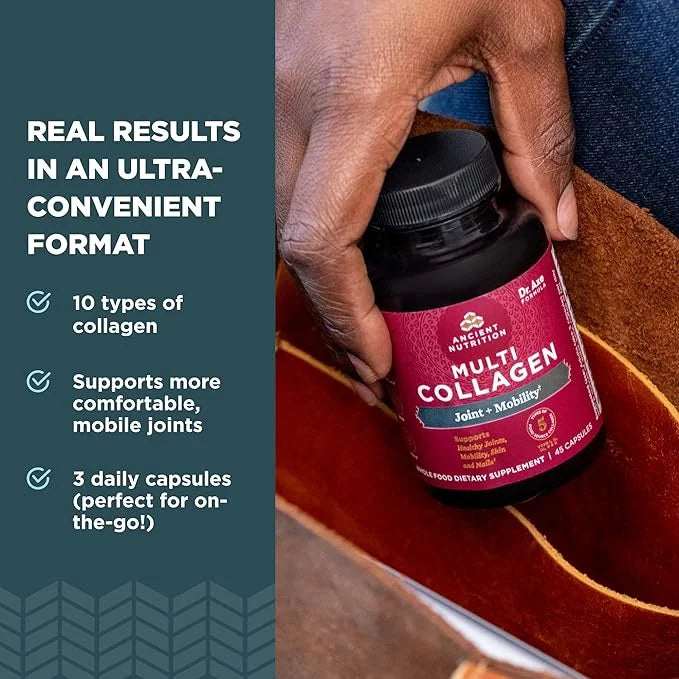 Collagen Pills for Joint Support by Ancient Nutrition, Multi Collagen Capsules 90 Ct, Joint + Mobility, Supports Joints, S...